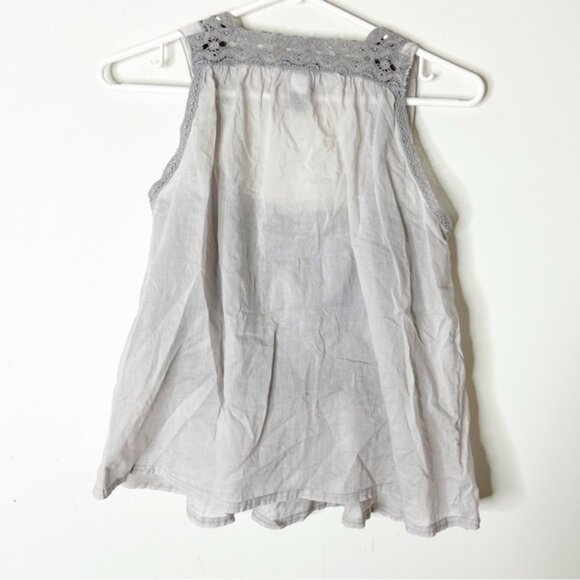 Victoria's Secret Moda Babydoll Blouse Tank Top Gray Lace Size XS - Picture 11 of 11